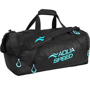 Torba podróżna Aqua Speed SPORT DUFFLE BAG L 43L - czarny/turkusowy
