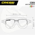 Okulary pływackie Cressi COBRA XP - niebieski